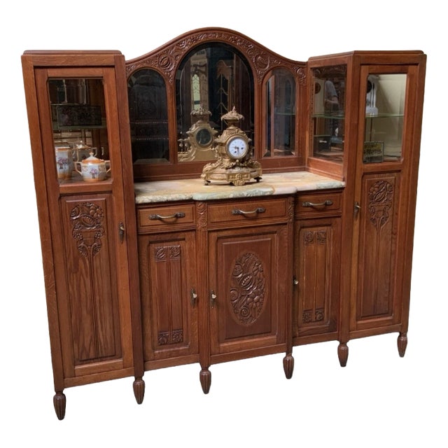 Vintage Art Deco Sideboard in Oak, 1930 For Sale