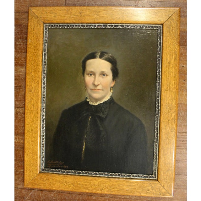 Late 19th Century Pair of Portraits Painted in Amsterdam in 1893 by C. Smith For Sale - Image 5 of 7