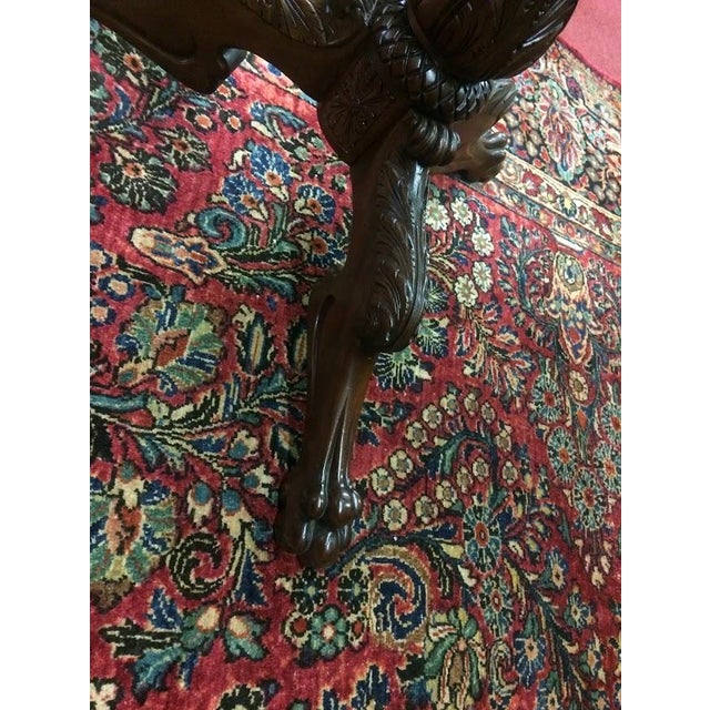 Antique Tilt Top Table, Carved Empire Table For Sale - Image 9 of 11