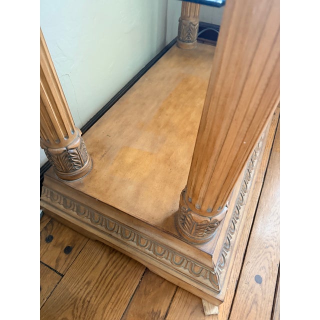 Late 20th Century Now Reduced - Monumental Neoclassical Carved Walnut Étagère For Sale - Image 5 of 7