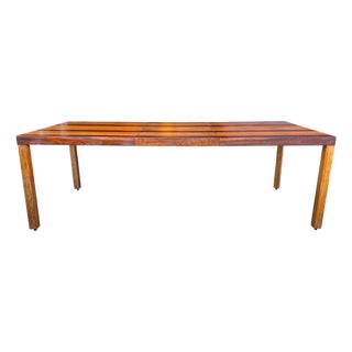 1960s Tri-Wood Mid-Century Parsons Extension Dining Table – Rosewood, Teak & Walnut For Sale