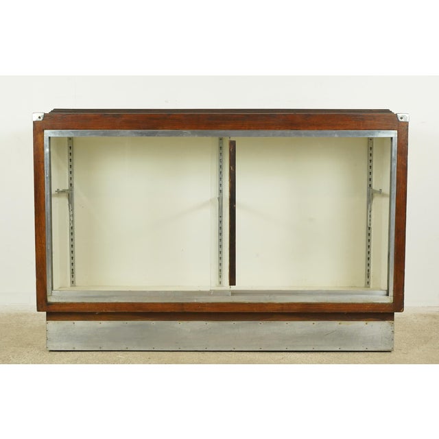 Traditional Vintage European Glass Front Store Display Storage Case Counter For Sale - Image 3 of 12