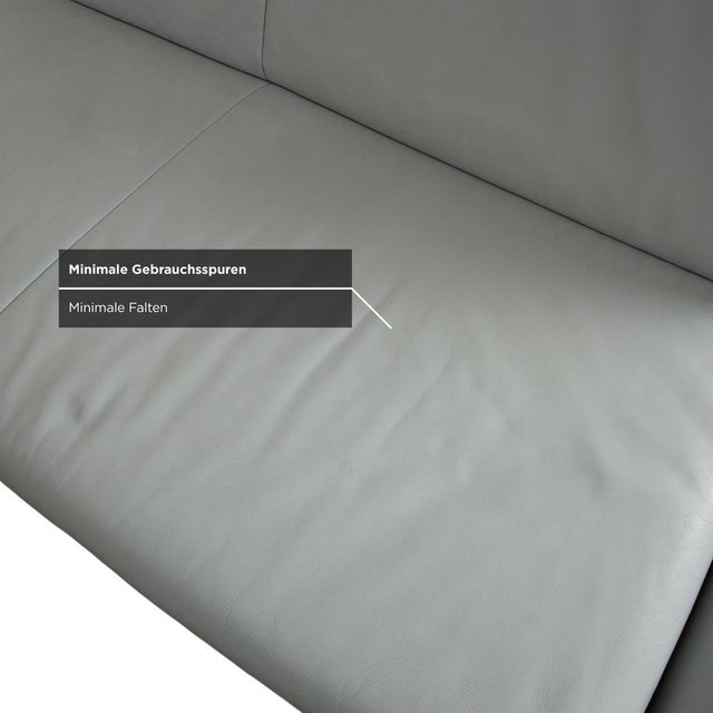 Rossini 2-Seater Sofa in Blue Leather from Koinor For Sale - Image 10 of 16