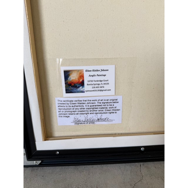 Eileen Walden Johnson Contemporary Expressionist Abstract Acrylic Painting on Canvas, Metal Framed For Sale - Image 12 of 12