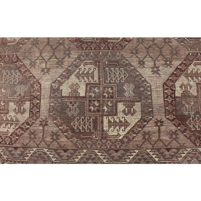 Early 20th Century Antique Ersari Tribal Rug With Rich Earthy Tones 8'4" X11'9" For Sale - Image 5 of 10