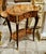 French Elegant Louis XV Accent Side Table With Floral Marquetry & Gold Leaf Accents For Sale - Image 3 of 3