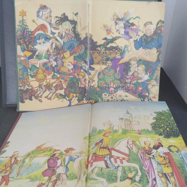 1945 Grimm's & Andersen's Fairy Tales Illustrated Hardcover Cloth Two Volume Book Set For Sale - Image 9 of 9