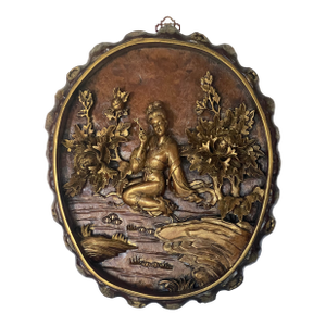 1940s Spectacular Chinese Chinoiserie Wood Carving Wuan Yin