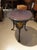Round Cast Iron, Wood & Leather Coffee Table For Sale - Image 14 of 15