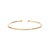 Haus of Brilliance 10K Yellow Gold plated Sterling Silver Lab Grown Diamond Accent Bezel Cuff Bangle Bracelet For Sale - Image 4 of 4