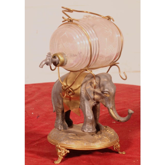 Glass 19th Century Napoleon III Elephant Liquor Cabinet For Sale - Image 7 of 12