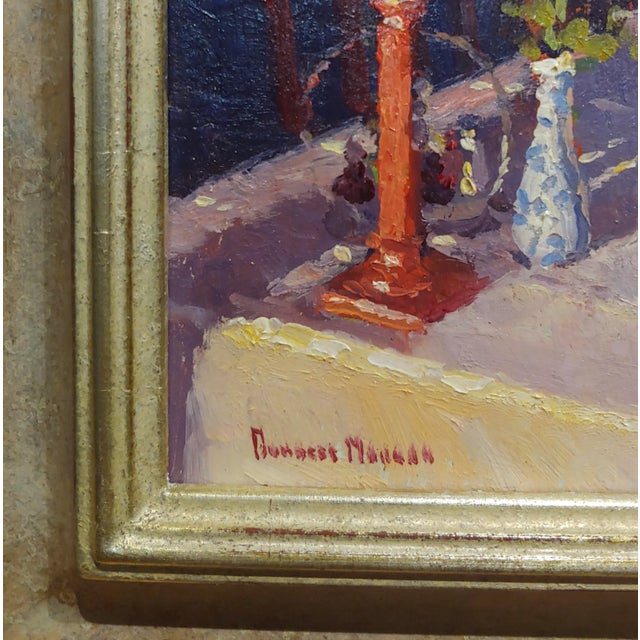 1980s Douglas Paul Morgan -Sunset Dining Still Life -Oil Painting For Sale - Image 5 of 9