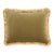 Moss Green Velvet Double-Sided Cushion With Gold Fringe With Feather Filler - 35x48cm (14"x19") For Sale