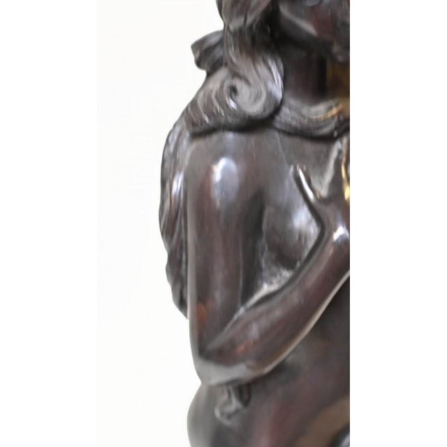 French Bronze Fountain Nude Female Rococo Clam Shell Water Feature For Sale - Image 12 of 17