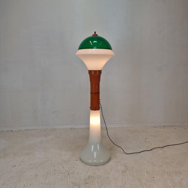1970s Mid-Century Italian Space Age Murano Glass Floor Lamp, 1970s For Sale - Image 5 of 13