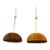 20th Century Italian Coiled Bamboo Dome Pendant Chandeliers - Pair For Sale