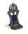 Blue French Art Nouveau Clock Stand in Metal and Velvet, 1890s For Sale - Image 8 of 8