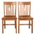 Limbert Style Antique Mission Oak Arts & Crafts Spindle Back Side Chairs or Dining Chairs, Pair For Sale