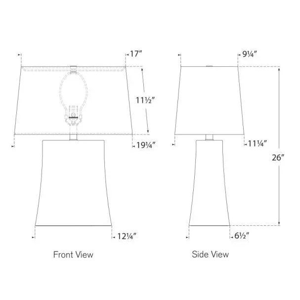 Transitional Chapman & Myers for Visual Comfort Signature Lucera Medium Table Lamp in Denim with Linen Shade For Sale - Image 3 of 3