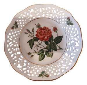 Antique Plate Classic Roses No 1 by Pierre Joseph Redouté for Schumann, 1960s