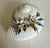 White Vintage Italian Capodimonte Shell Trinket Box With Blue Floral Accents For Sale - Image 8 of 11