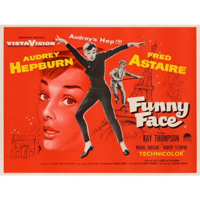 Audrey Hepburn Funny Face Original Movie Poster, 1957 For Sale - Image 4 of 4