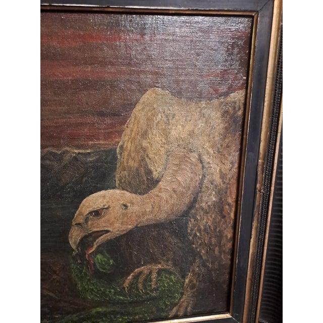 Vulture, 1890, Oil Painting on Canvas, Framed For Sale - Image 4 of 7