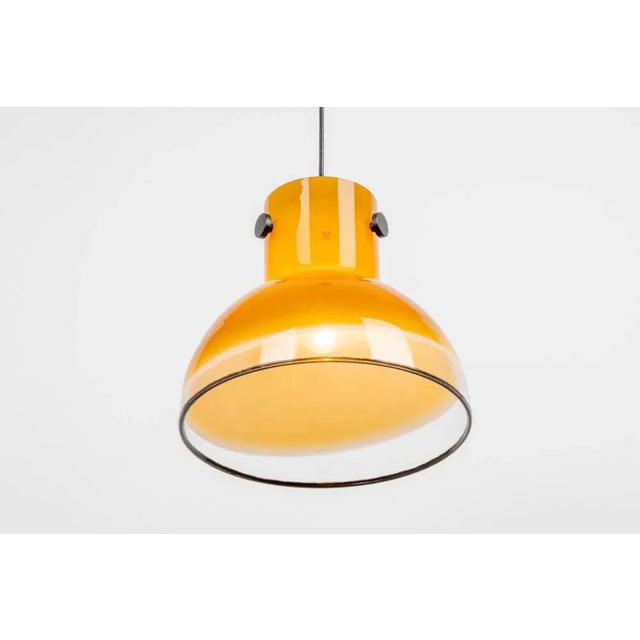 Brown Brown Glass Pendant Light from Peill & Putzler, Germany, 1970s For Sale - Image 8 of 12