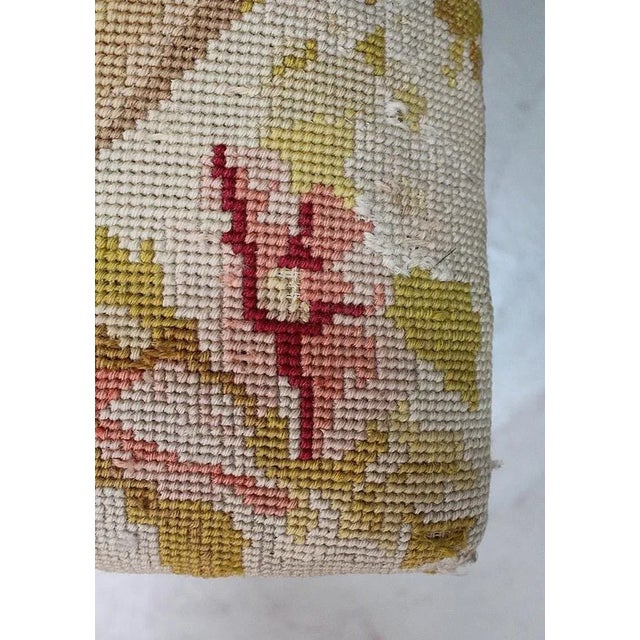 Beige 18th Century Louis XIV Style Canvas and Wood Stool For Sale - Image 8 of 18