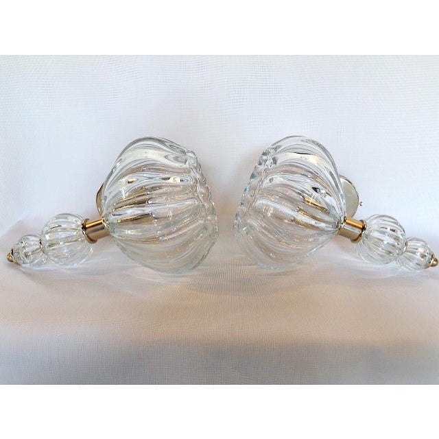 Art Deco Murano Glass Wall Sconces - a Pair For Sale In New York - Image 6 of 6