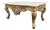 1940s Italian Baroque Gold Beech Marble Coffee Table For Sale