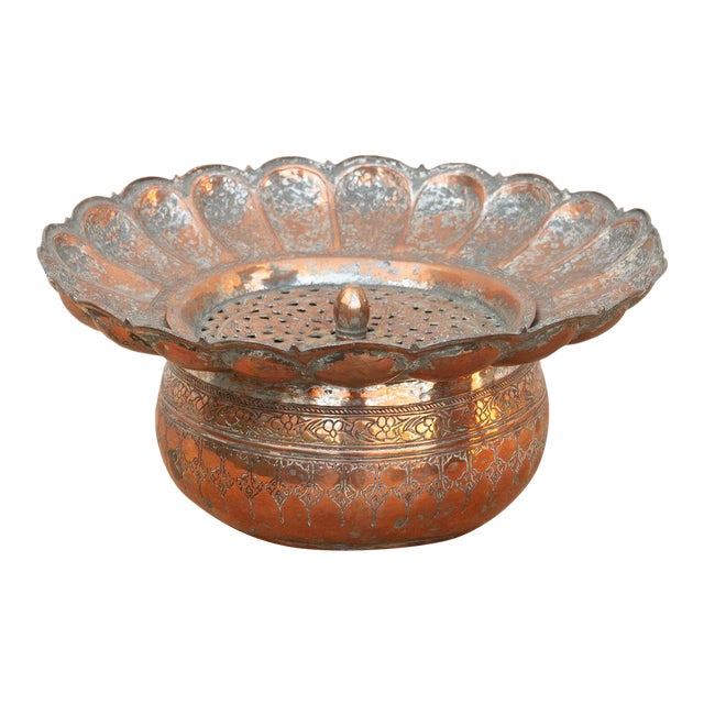 Antique Ikebana Copper Flower Vessel For Sale