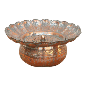Antique Ikebana Copper Flower Vessel
