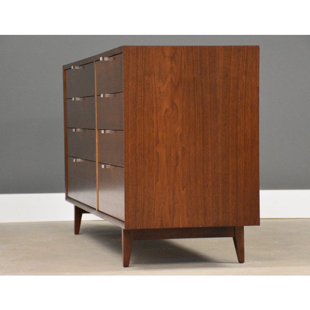 Herman Miller 1950s Refinished George Nelson for Herman Miller Walnut Dresser For Sale - Image 4 of 11