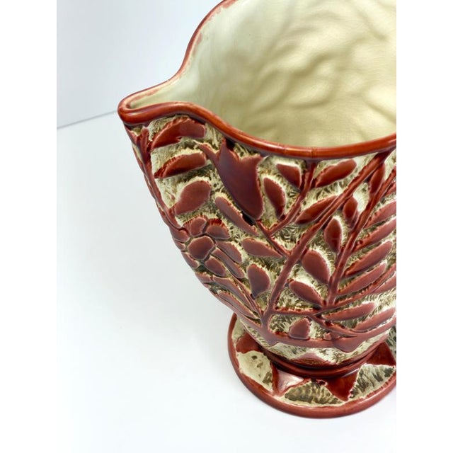 A striking Art Deco ceramic vase by Beswick, model 656, produced in England during the 1930s. Combining bold geometric...
