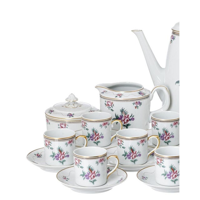 Porcelain Coffee Service from Vista Alegre, Set of 26 For Sale - Image 3 of 8