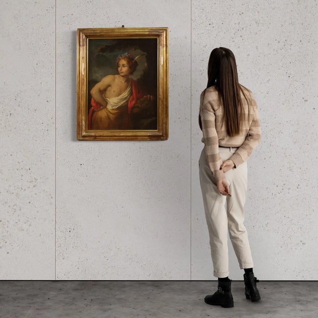 Italian Artist, David with the Head of Goliath, 1670, Oil on Canvas, Framed For Sale - Image 3 of 16