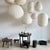 Japanese-Style Teardrop-Shaped Pendant Light in Rattan and Natural Linen, 1980s For Sale - Image 14 of 18