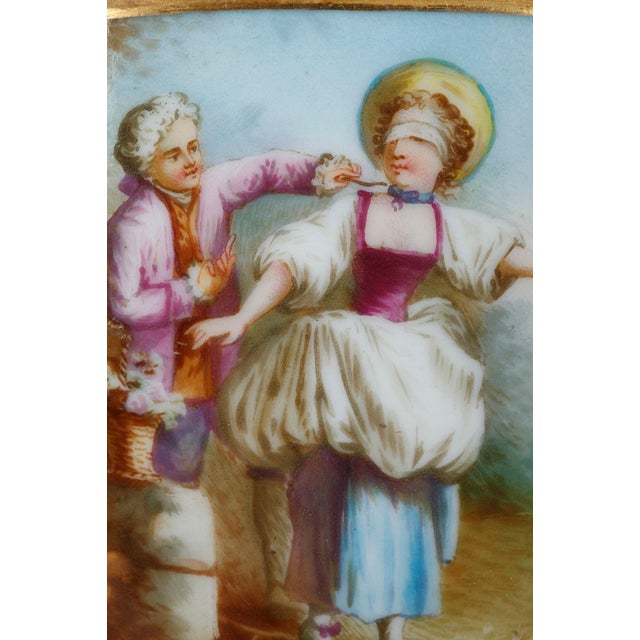 Covered Vases in Polychrome Porcelain in the Style of Sèvres, Set of 2 For Sale - Image 15 of 18