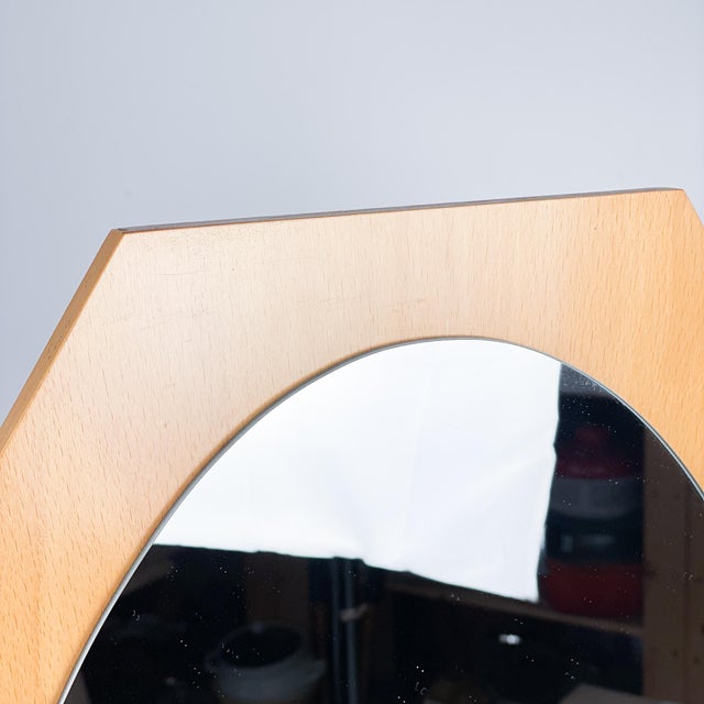 Brown Mirror on Veneered Board, 1980s For Sale - Image 8 of 12