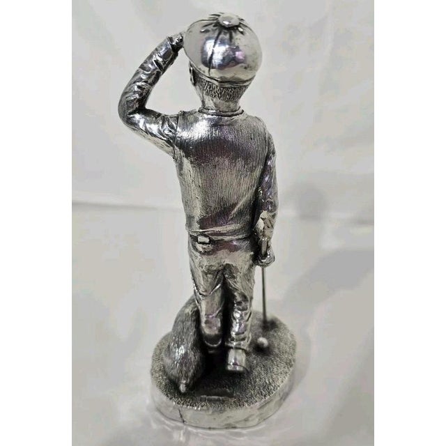 English Silver Golfer Sculpture, 1997 For Sale - Image 3 of 18