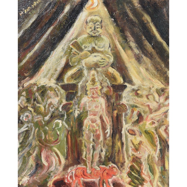Hans Gerson, Asian Scene, 1920, Oil on Canvas For Sale - Image 13 of 13