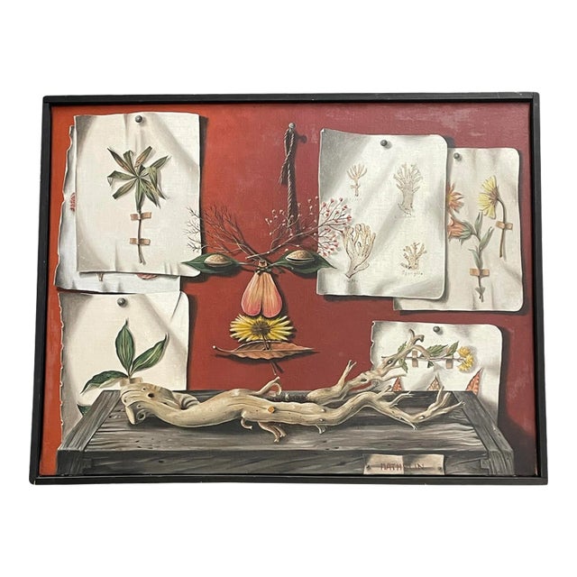 Trompe l'Oeil Still Life Painting by Lucien Mathelin For Sale