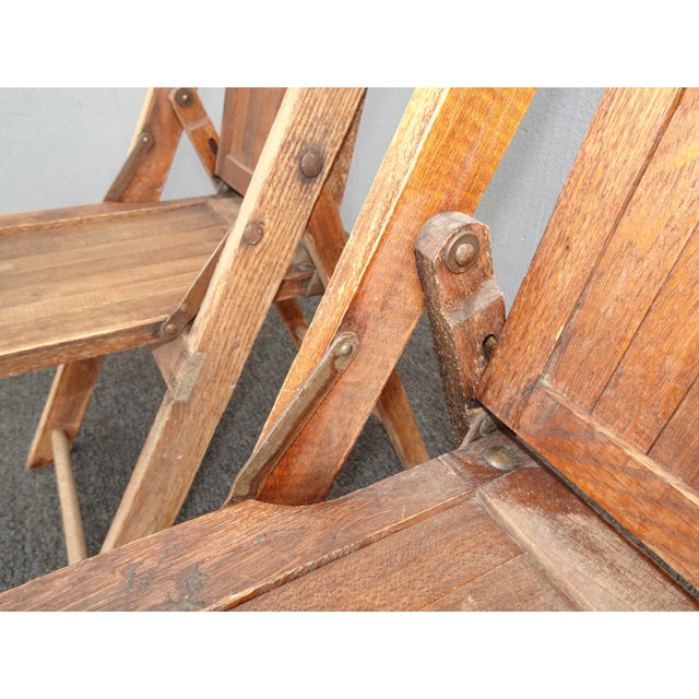 Brown Antique Wooden Folding Child Chair or Doll Chair ~ French Farmhouse Chic 1of2 For Sale - Image 8 of 10