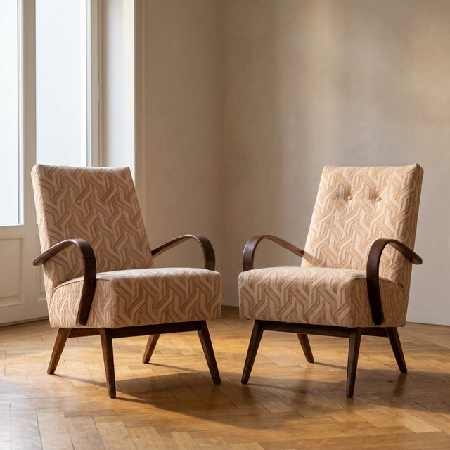 Bentwood Lounge Chairs by Jaroslav Šmídek, 1950s, Set of 2 For Sale - Image 13 of 13