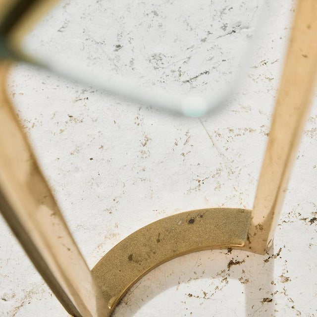 Vintage Brass and Glass Coffee Table, 1970s For Sale - Image 9 of 10