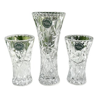 Lenox Crystal Bud Vases - Set of 3 - New in Box For Sale