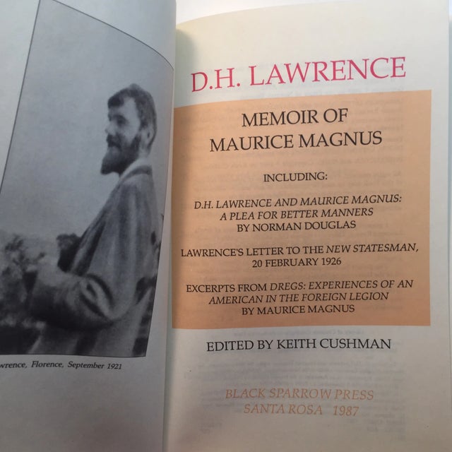 American Memoir of Maurice Magnus D. H. Lawrence Book For Sale - Image 3 of 9