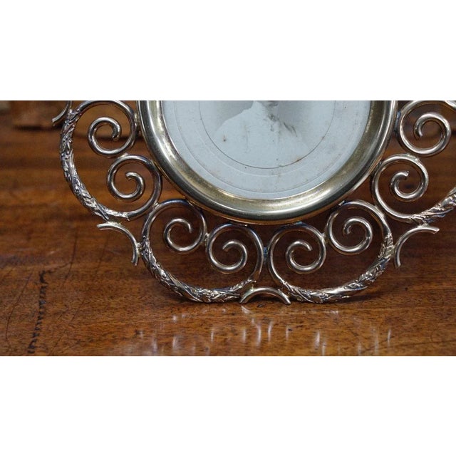 Antique Victorian English Brass Ring Photos Frames, Set of 2 For Sale - Image 8 of 13