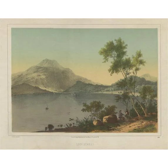 G. May, Loch Achray, Lake near Callander in Stirling, Scotland, 1860, Print For Sale
